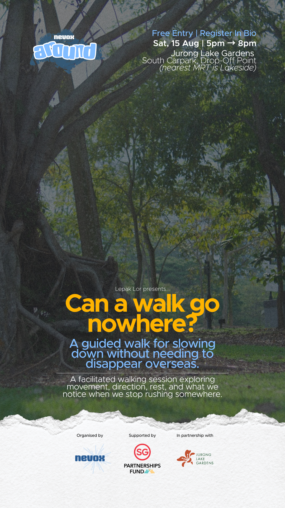 poster for can a walk go nowhere event
